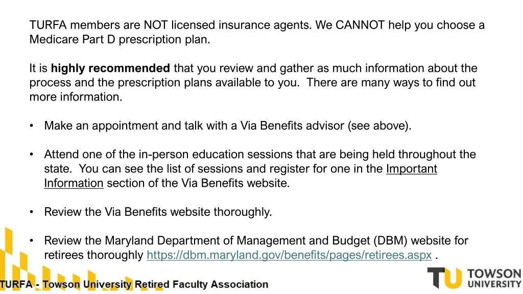 turfa members are not licensed insurance agents
