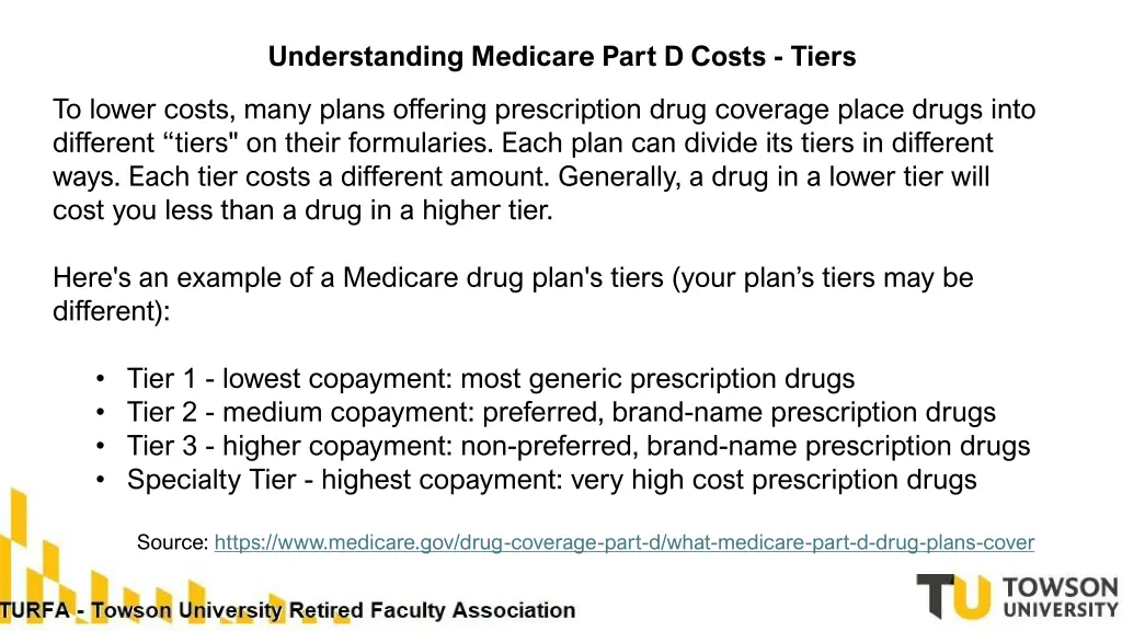 understanding medicare part d costs tiers