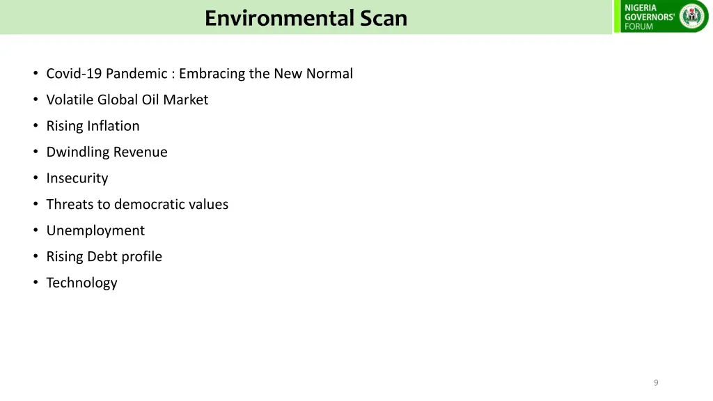 environmental scan