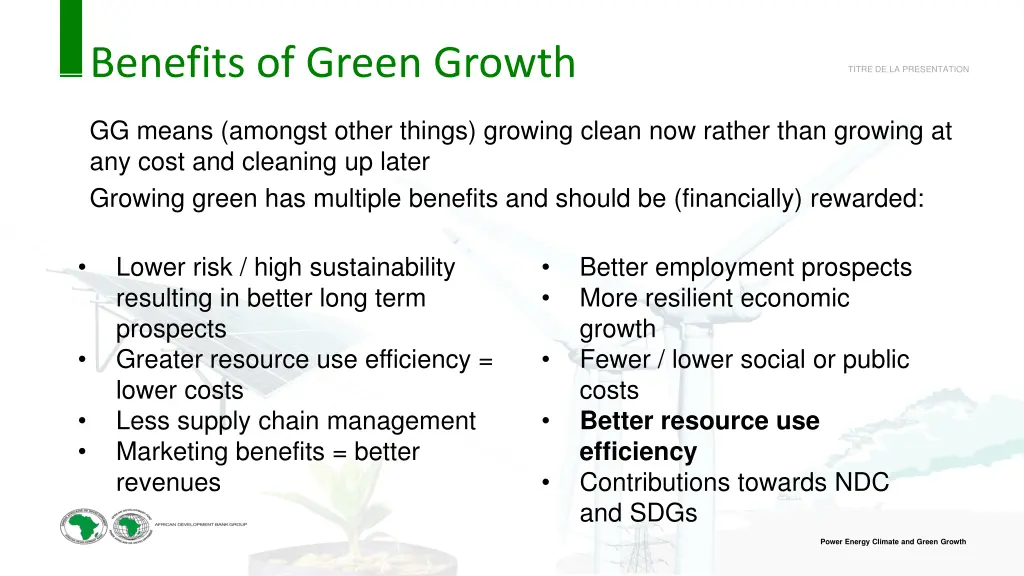benefits of green growth