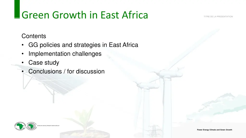 green growth in east africa
