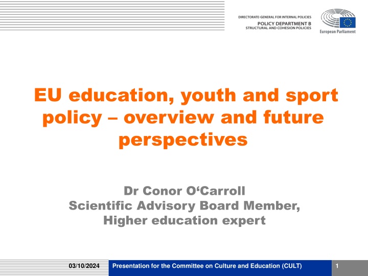 eu education youth and sport policy overview