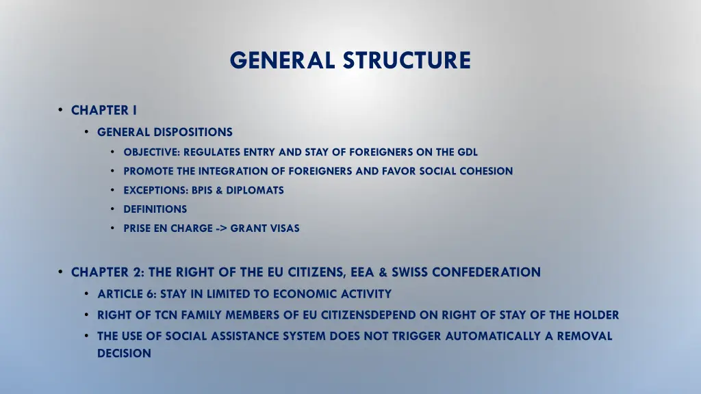 general structure