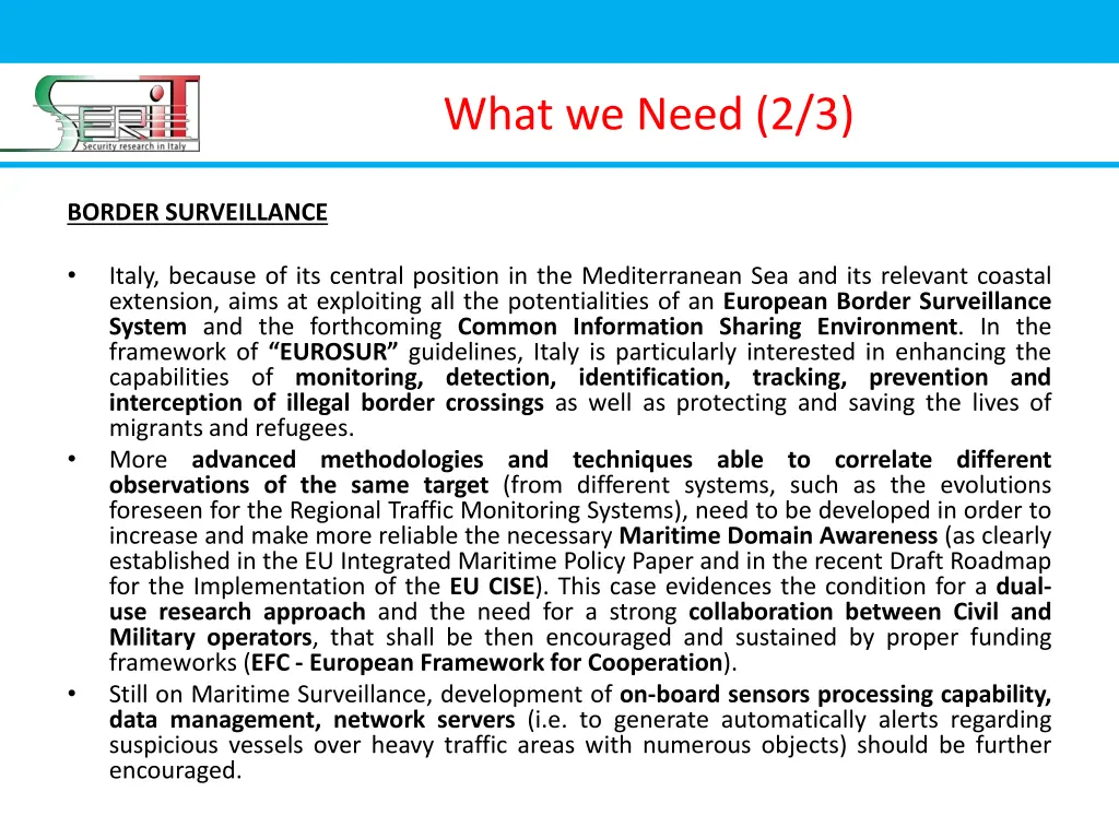 what we need 2 3