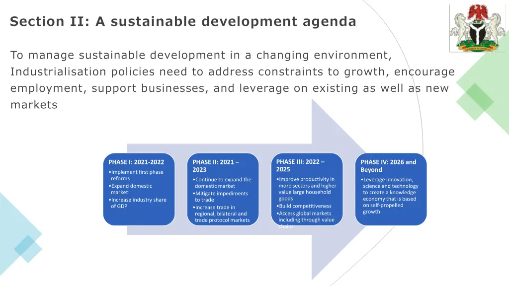 section ii a sustainable development agenda 2