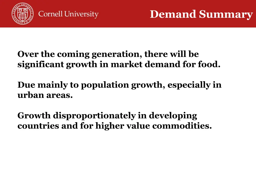 demand summary