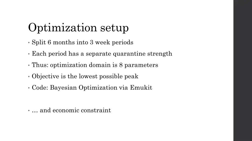 optimization setup