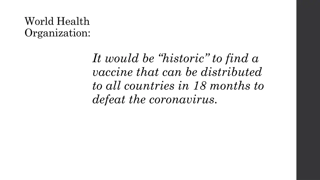 world health organization