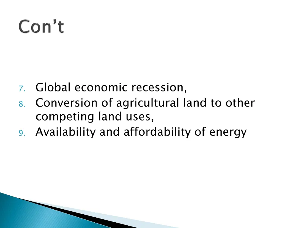 7 global economic recession 8 conversion