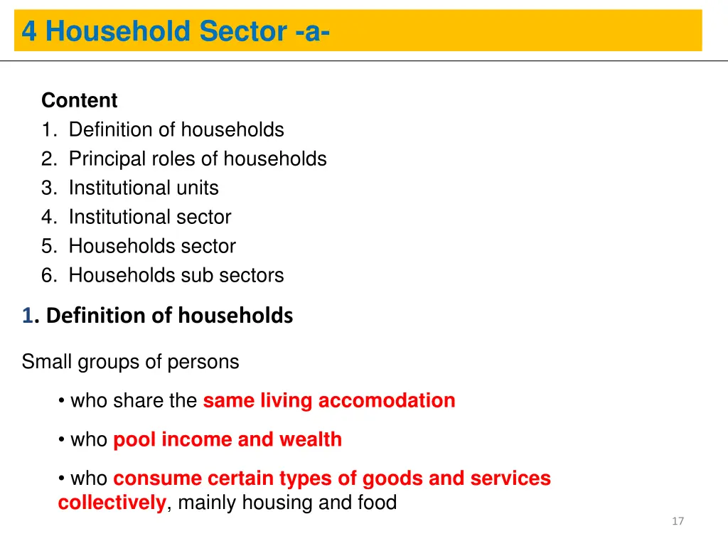4 household sector a