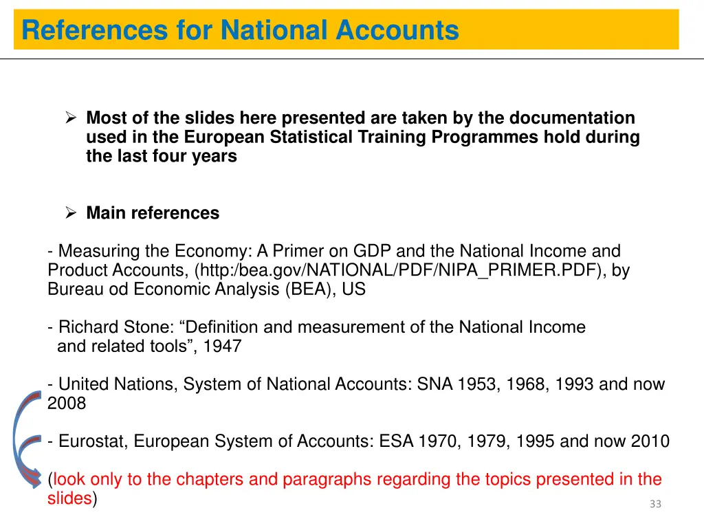 references for national accounts