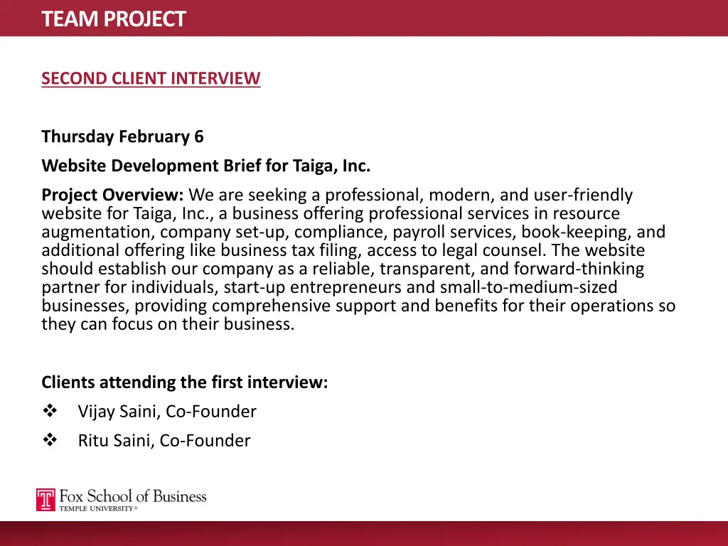 team project