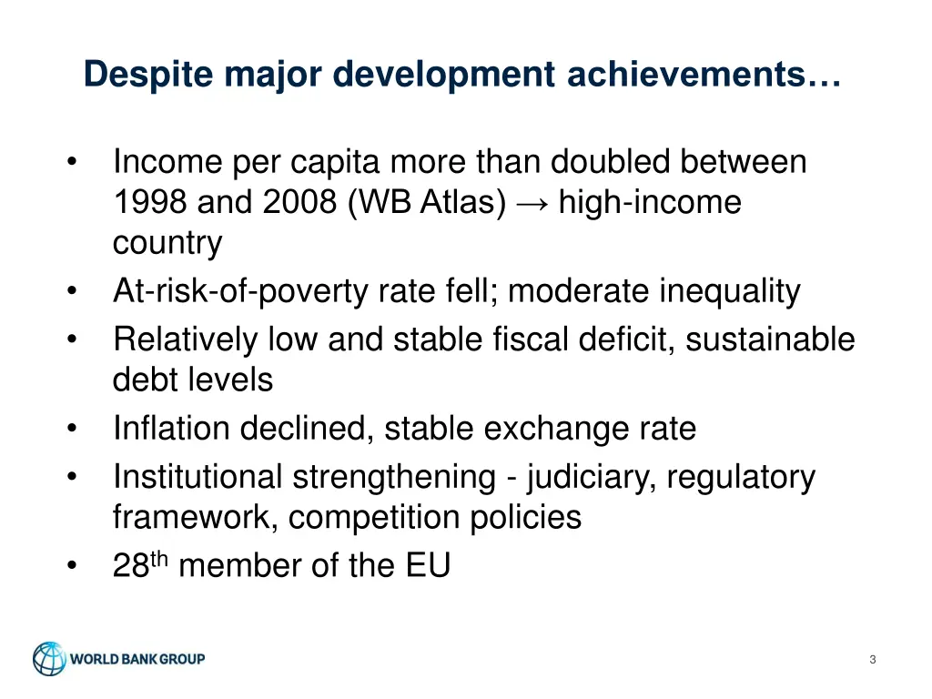 despite major development achievements