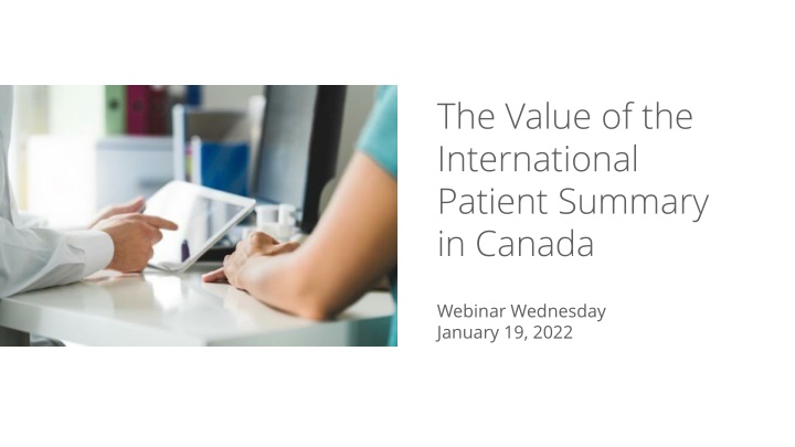 the value of the international patient summary