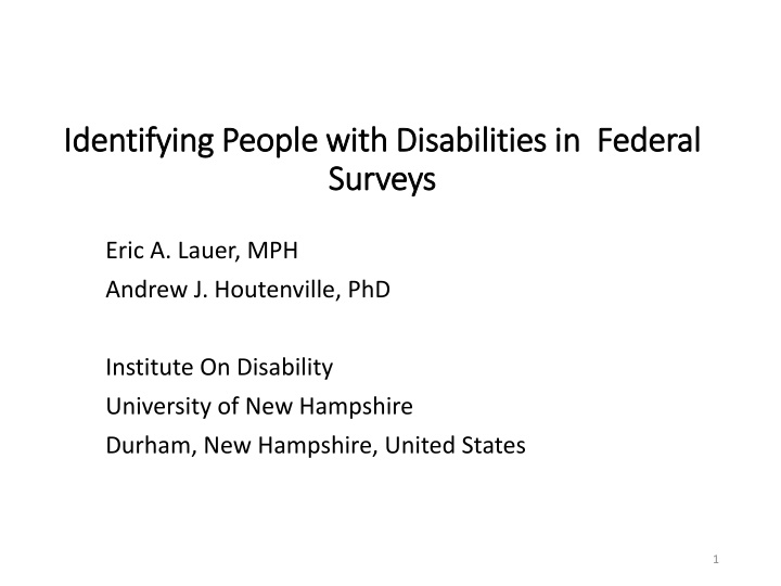 identifying people with disabilities in federal