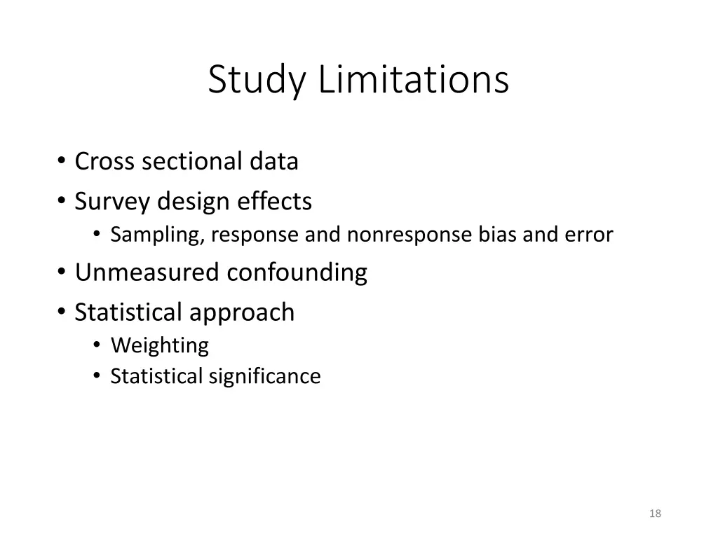 study limitations