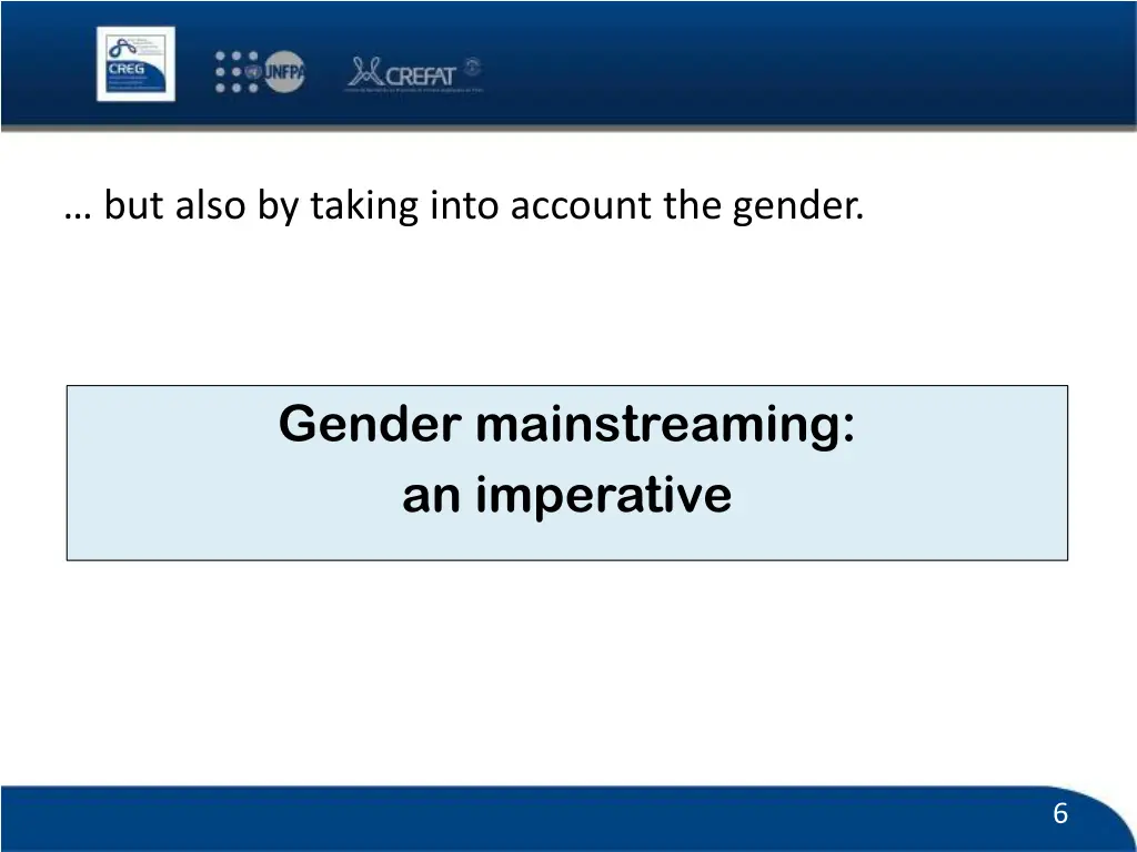 but also by taking into account the gender