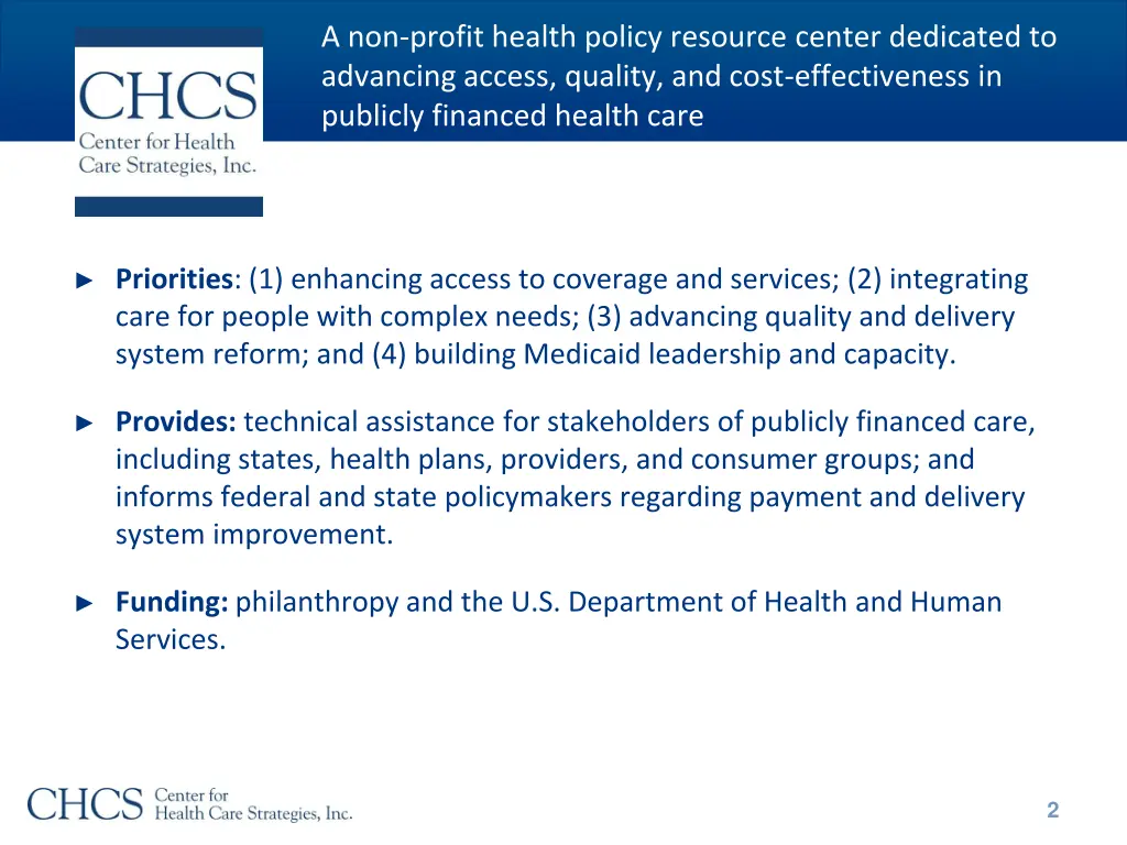 a non profit health policy resource center