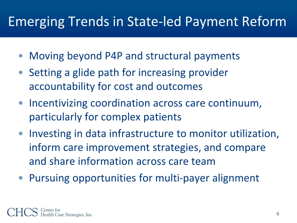 emerging trends in state led payment reform