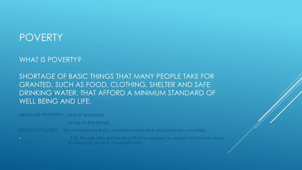 poverty