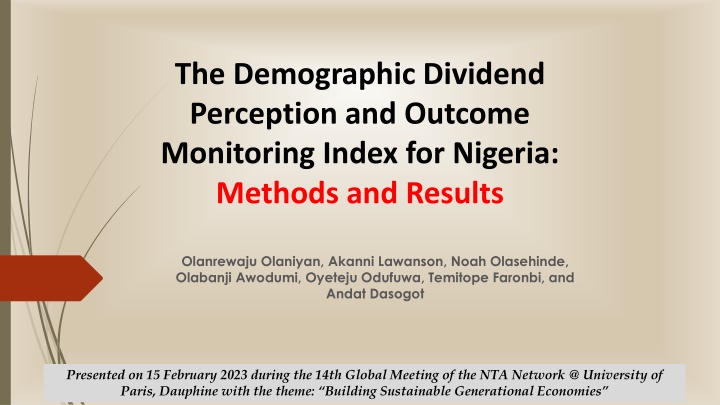 the demographic dividend perception and outcome