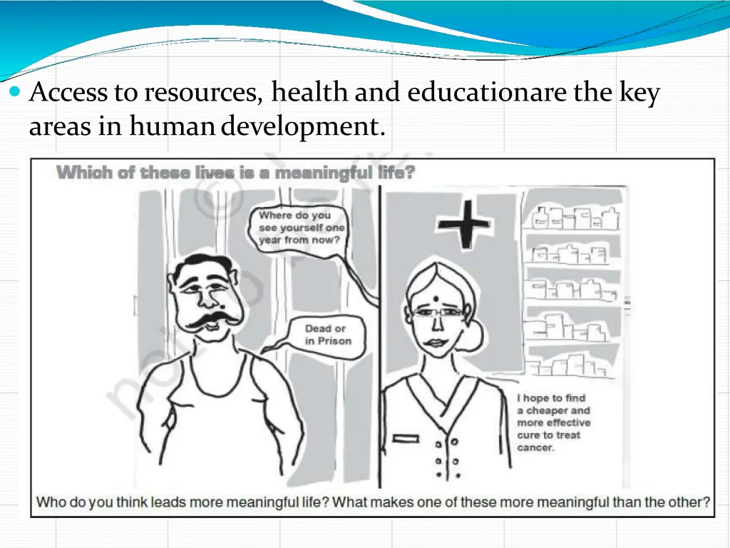 access to resources health and educationare