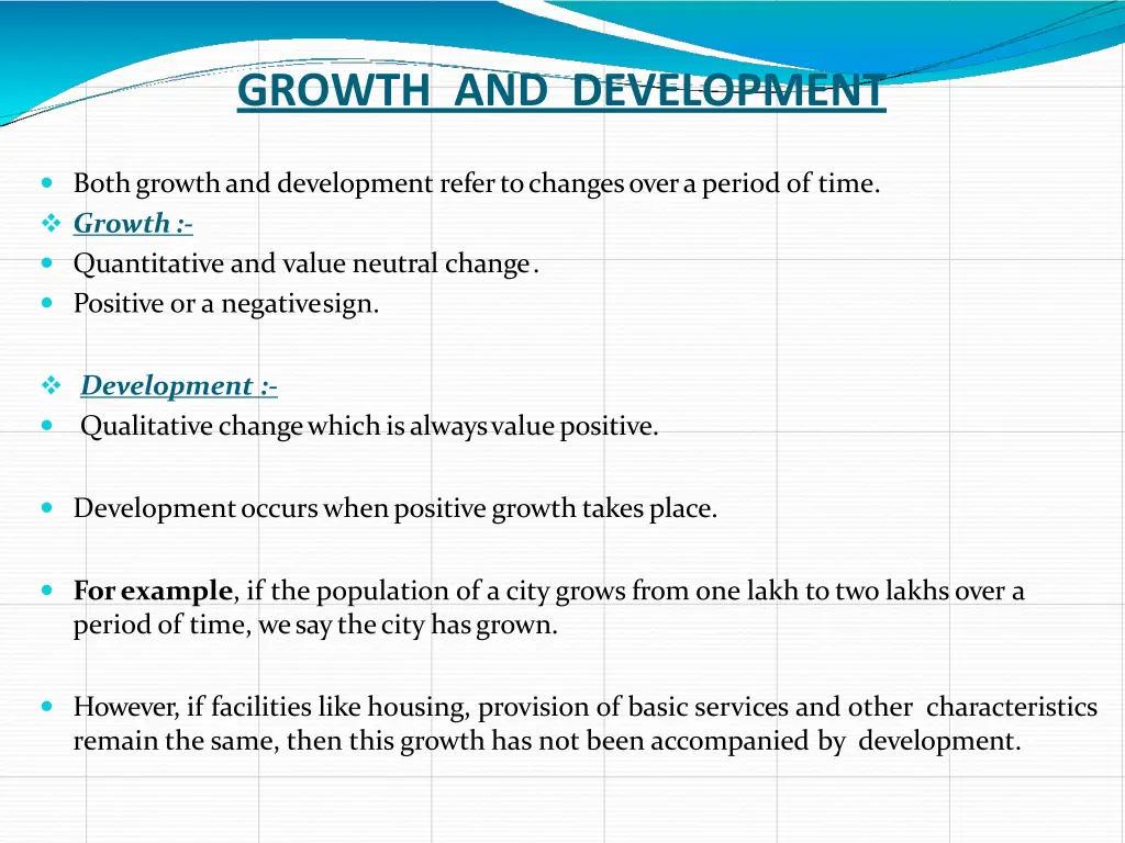growth and development