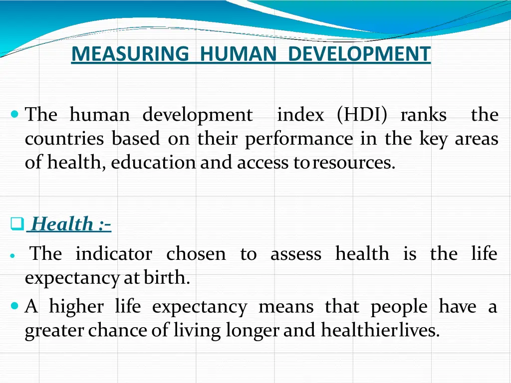 measuring human development