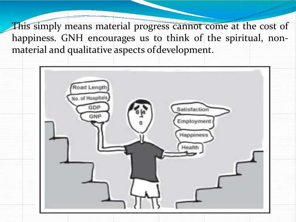 this simply means material progress cannot come