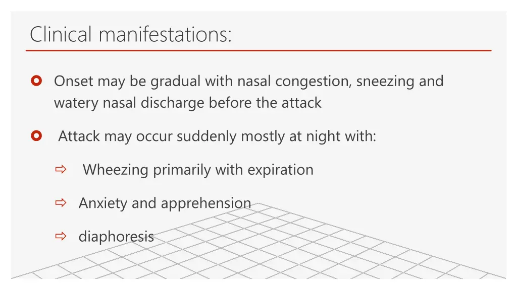 clinical manifestations