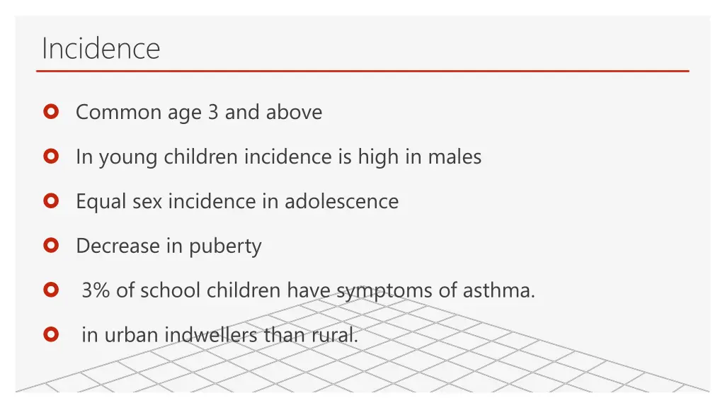 incidence
