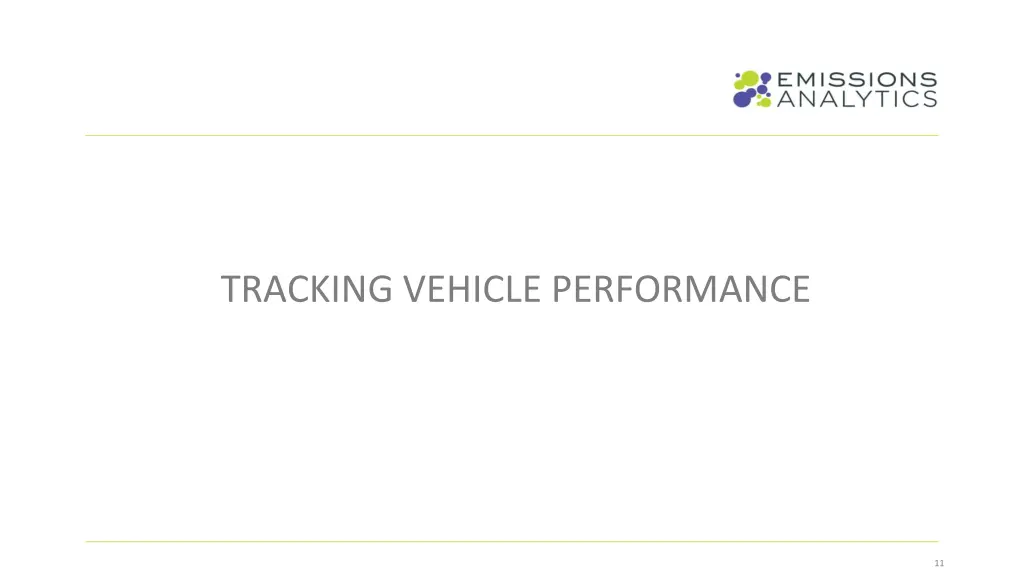 tracking vehicle performance