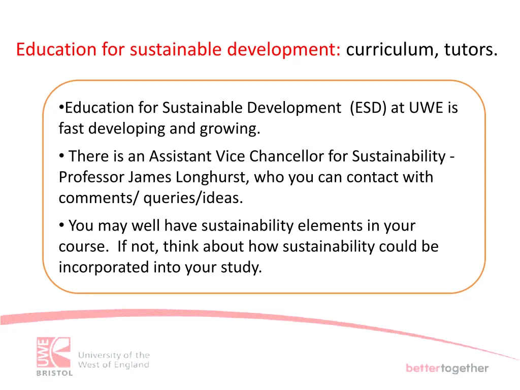 education for sustainable development curriculum