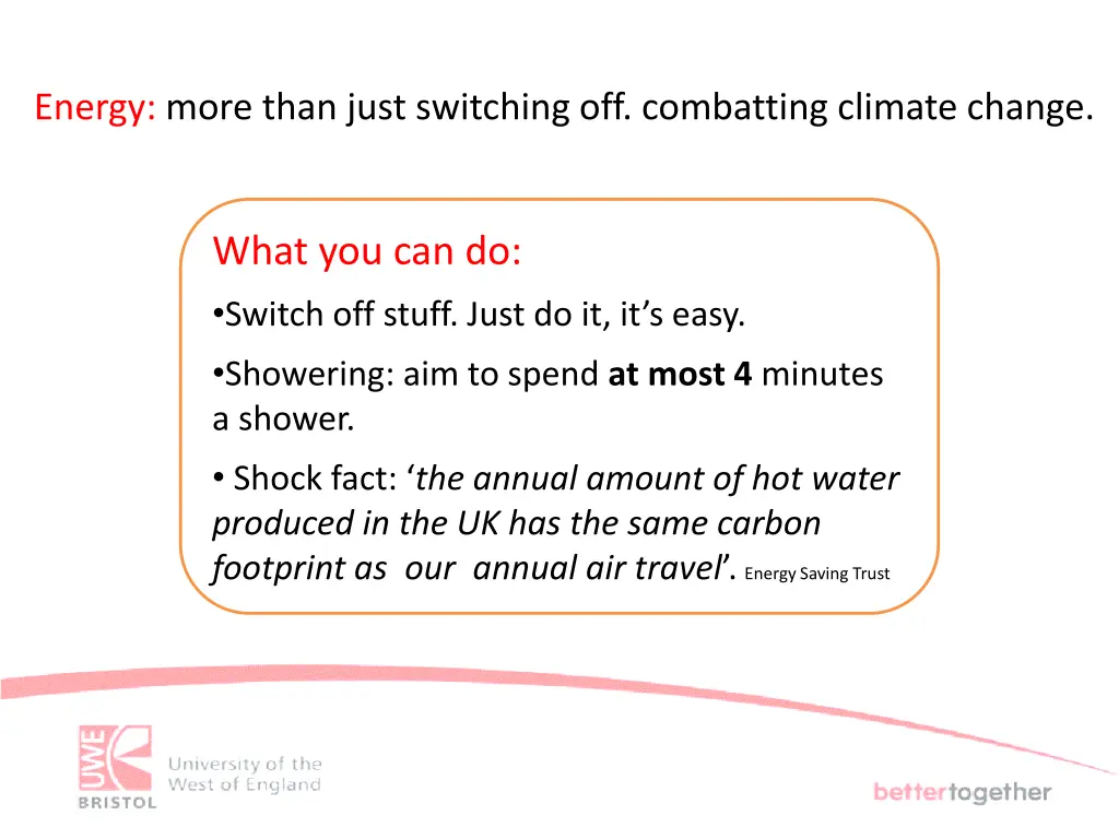 energy more than just switching off combatting