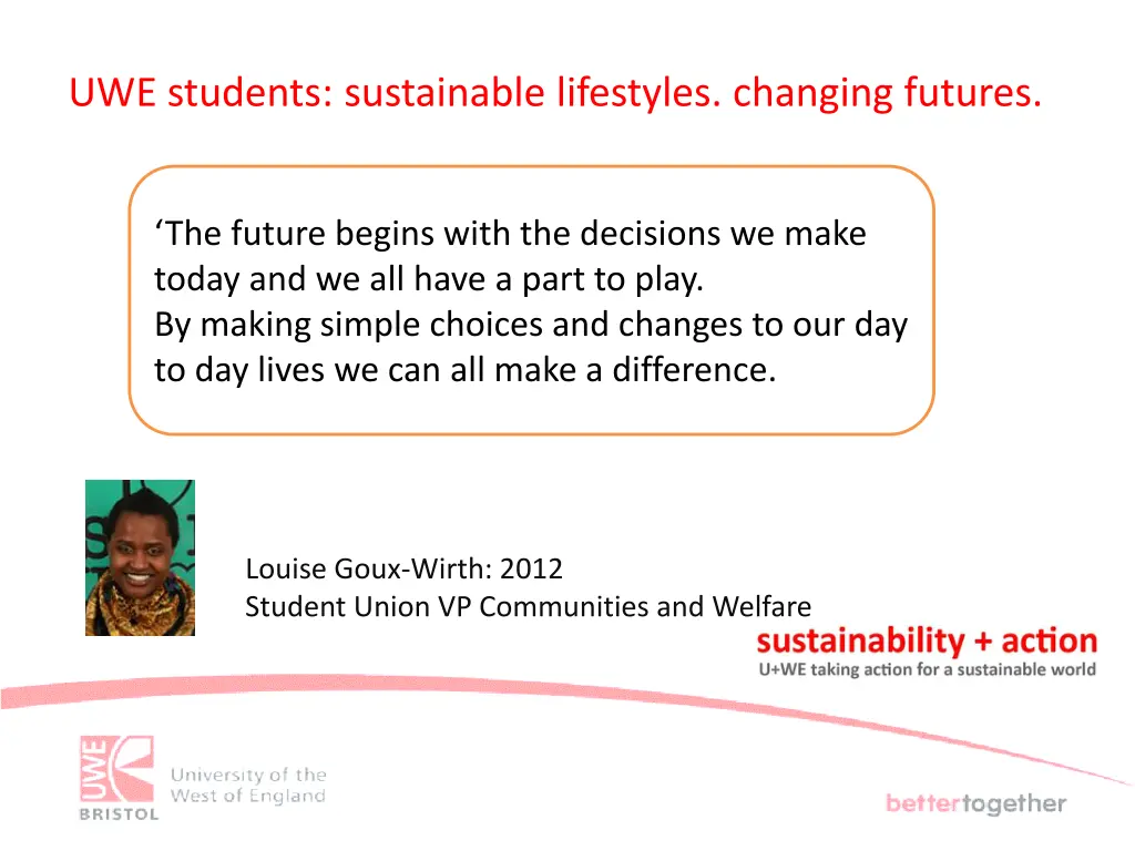 uwe students sustainable lifestyles changing 1