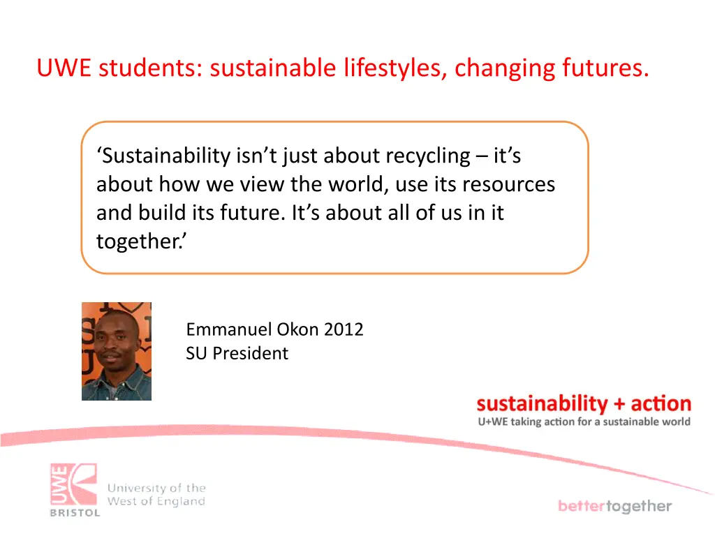 uwe students sustainable lifestyles changing 2