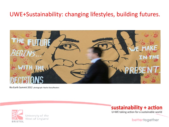 uwe sustainability changing lifestyles building