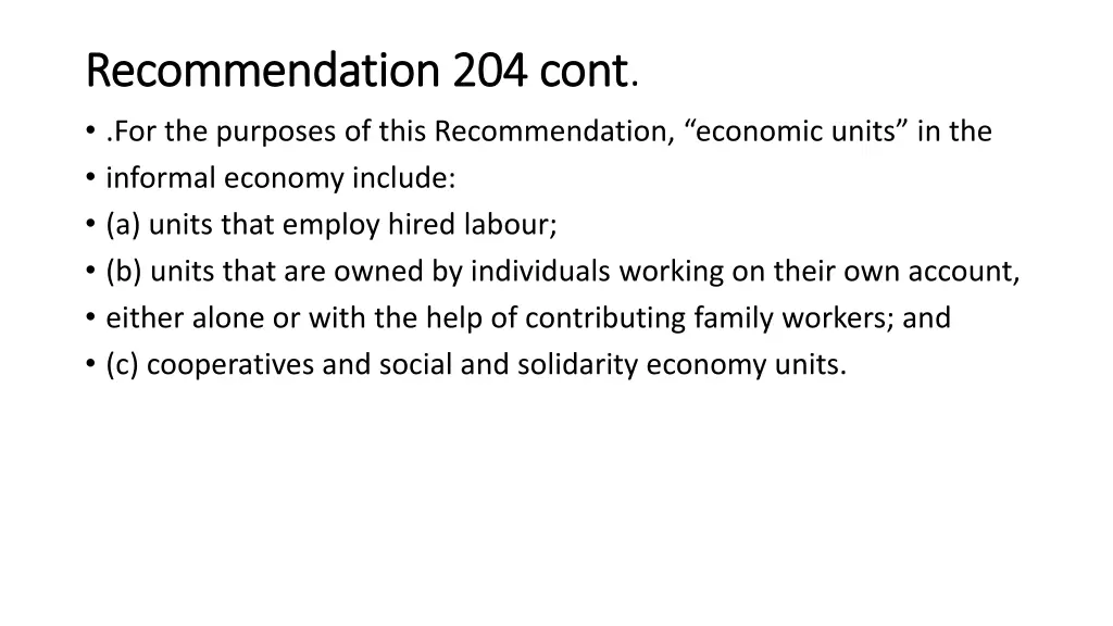recommendation 204 cont recommendation 204 cont