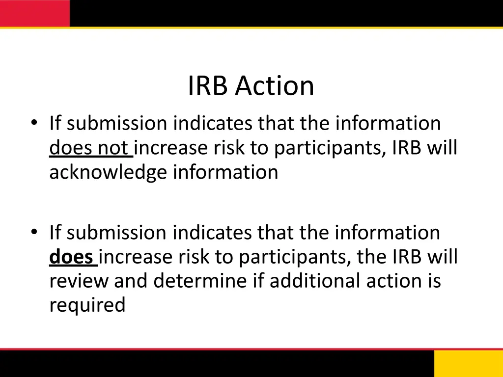irb action