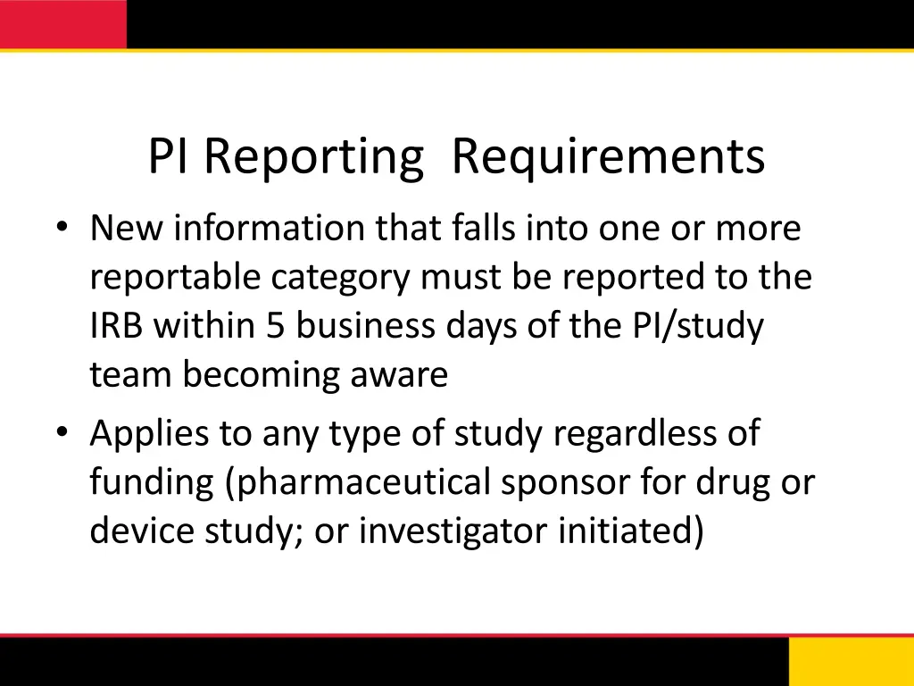 pi reporting requirements new information that