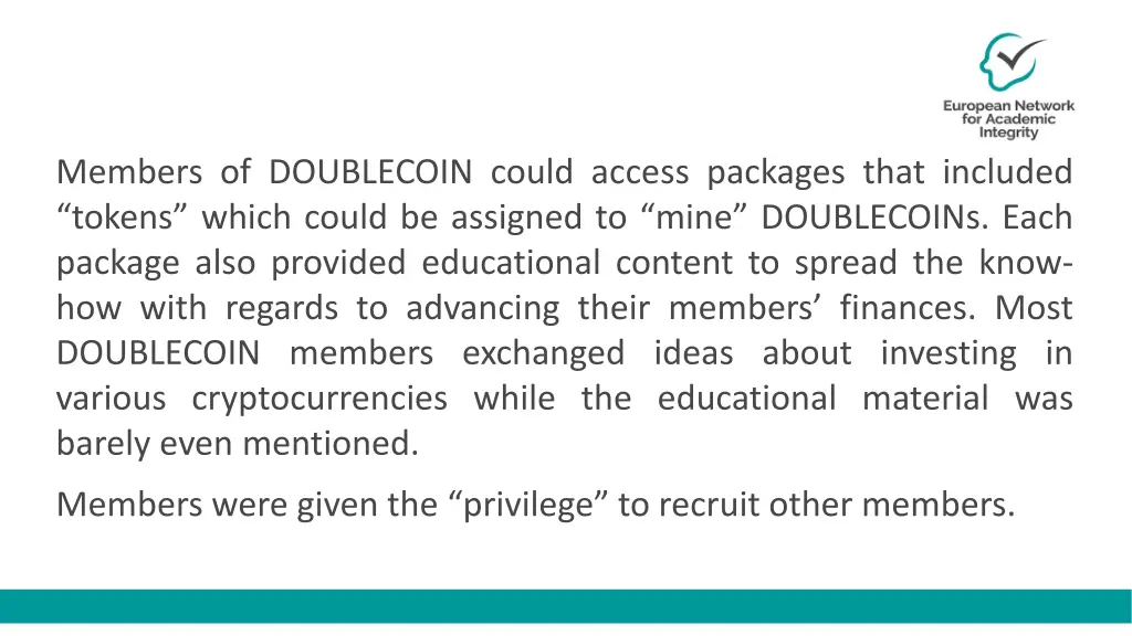 members of doublecoin could access packages that