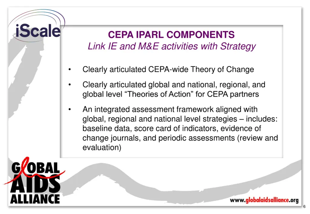 cepa iparl components link ie and m e activities