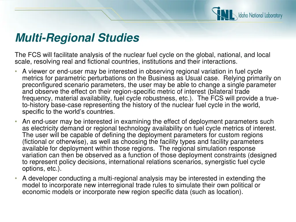 multi regional studies