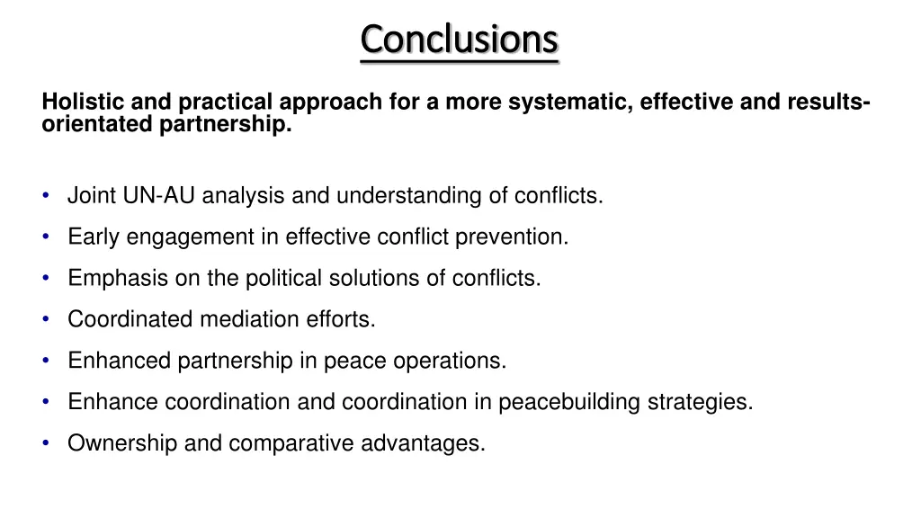 conclusions conclusions