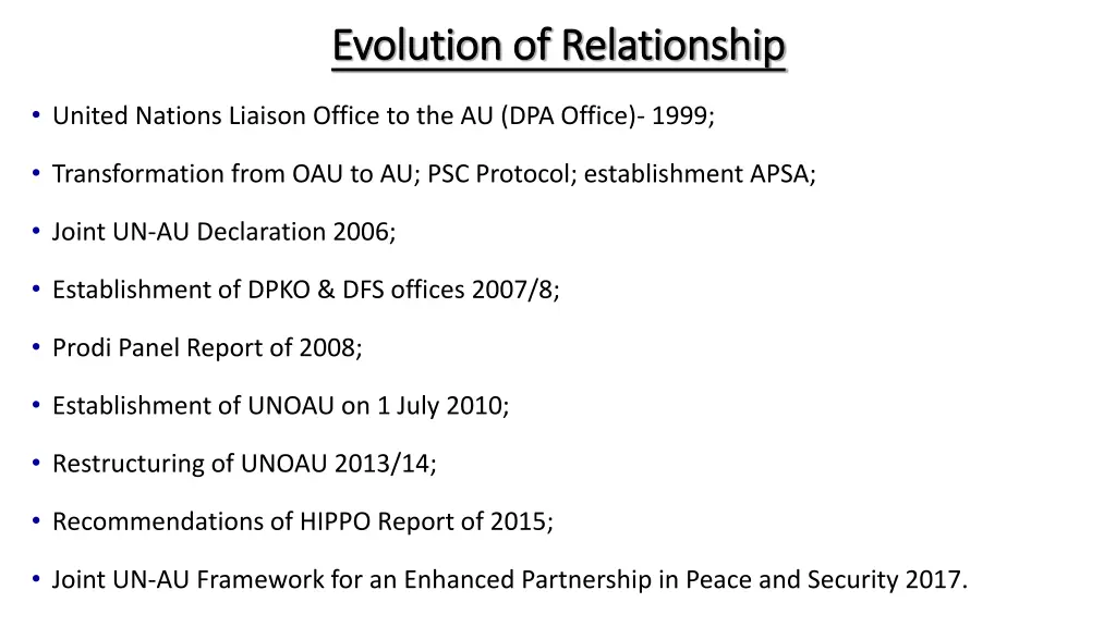 evolution of relationship evolution
