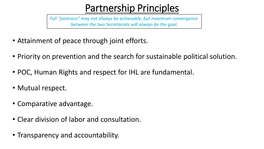 partnership principles partnership principles