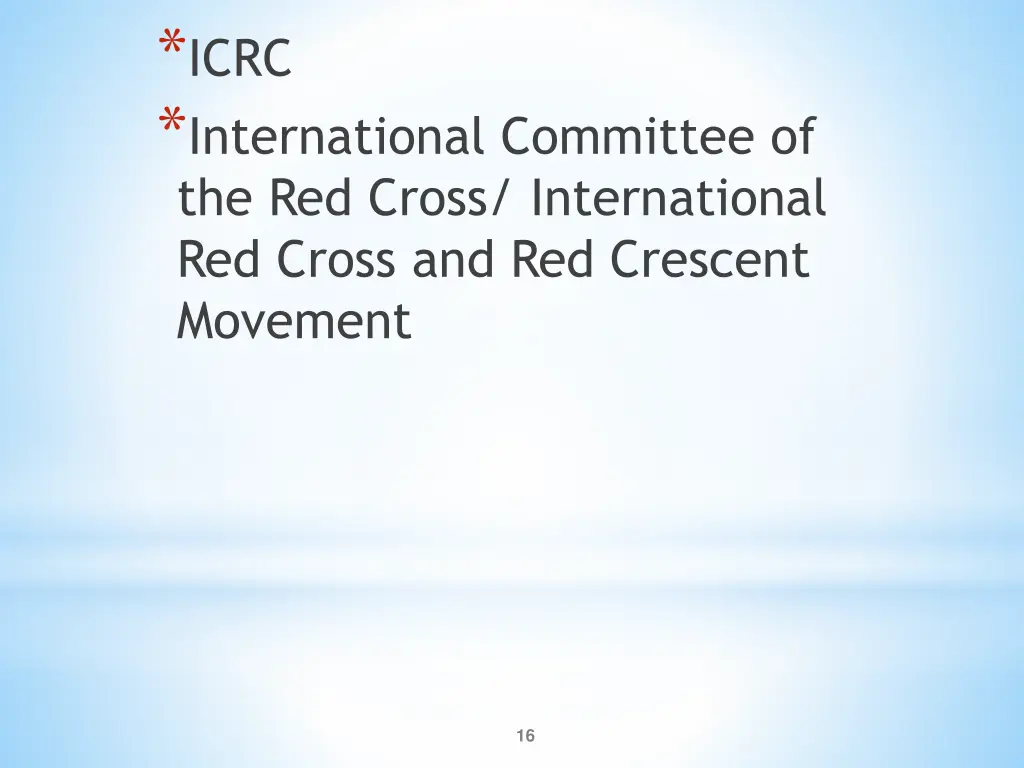 icrc international committee of the red cross