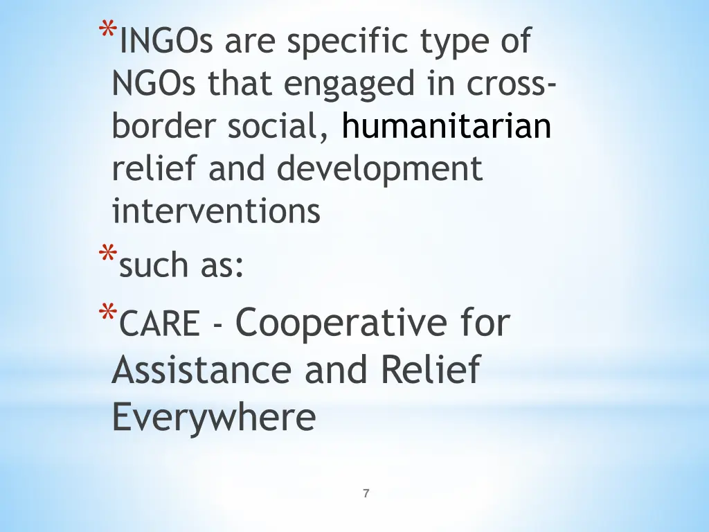 ingos are specific type of ngos that engaged
