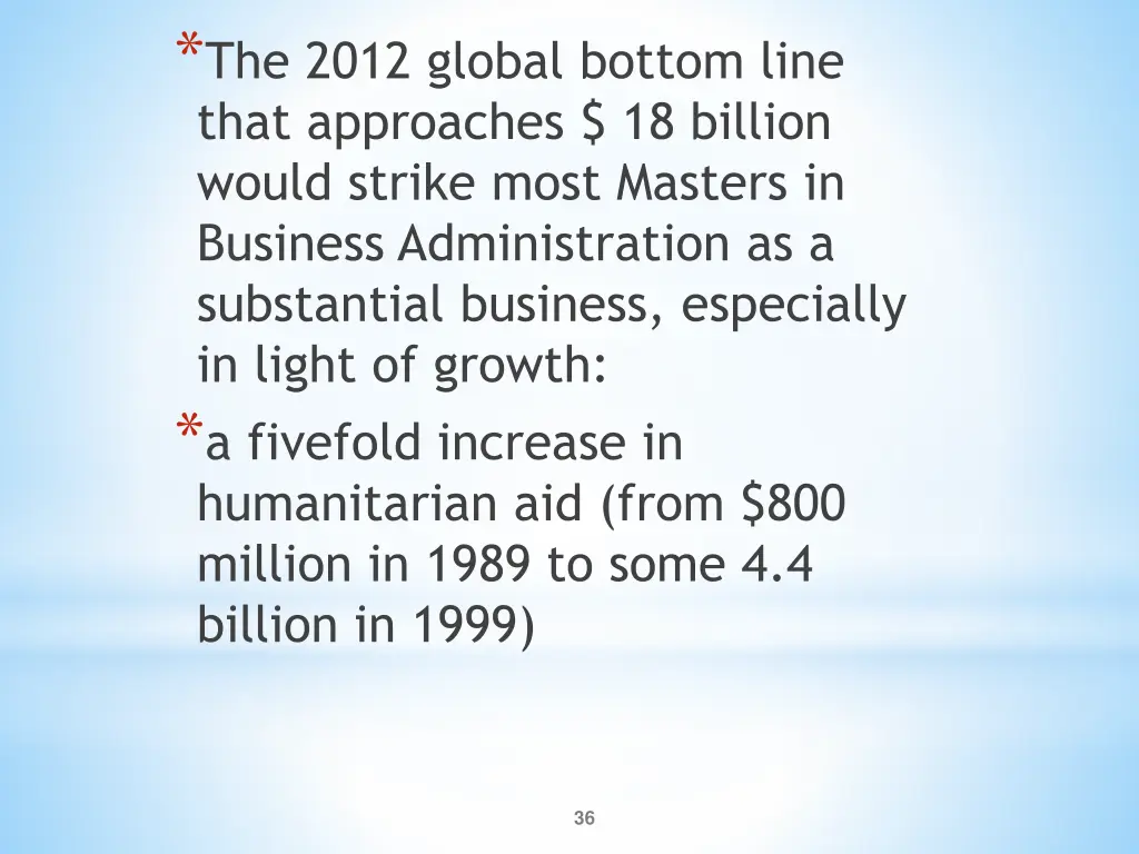the 2012 global bottom line that approaches