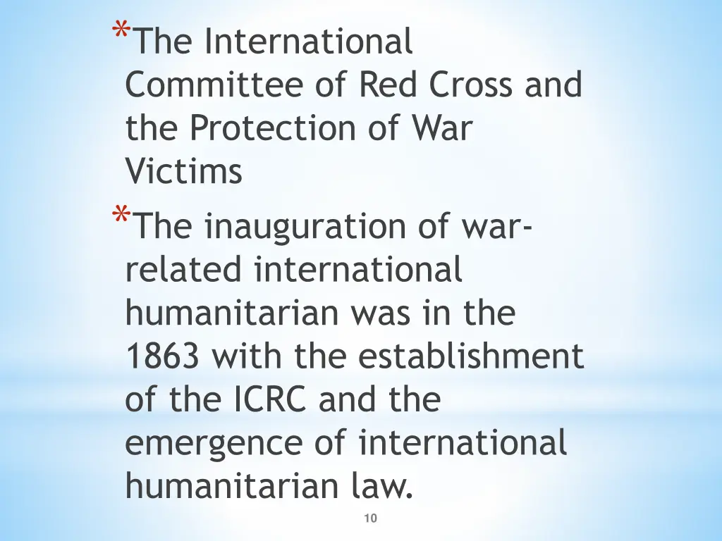 the international committee of red cross